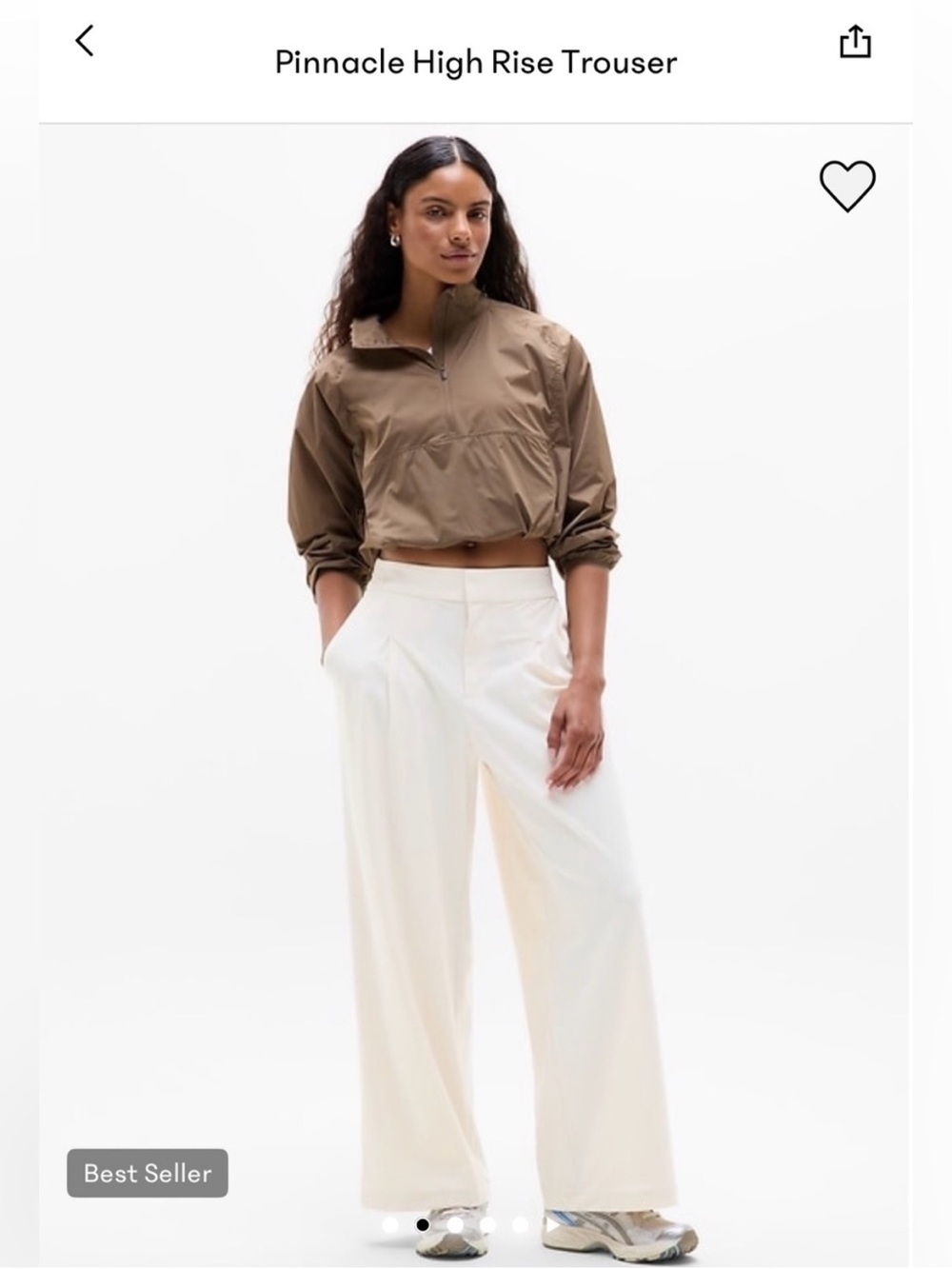 Athleta Pinnacle High Rise Trouser – Ivory/Cream